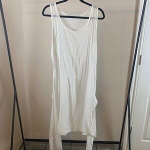 White Italian cotton dress‎ XL